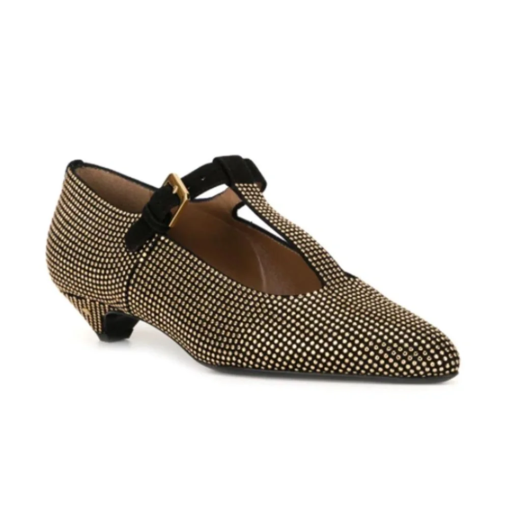 5️⃣2️⃣Laurence Dacade VRONI STUDDED PUMPS GOLD - Picture 2 of 3
